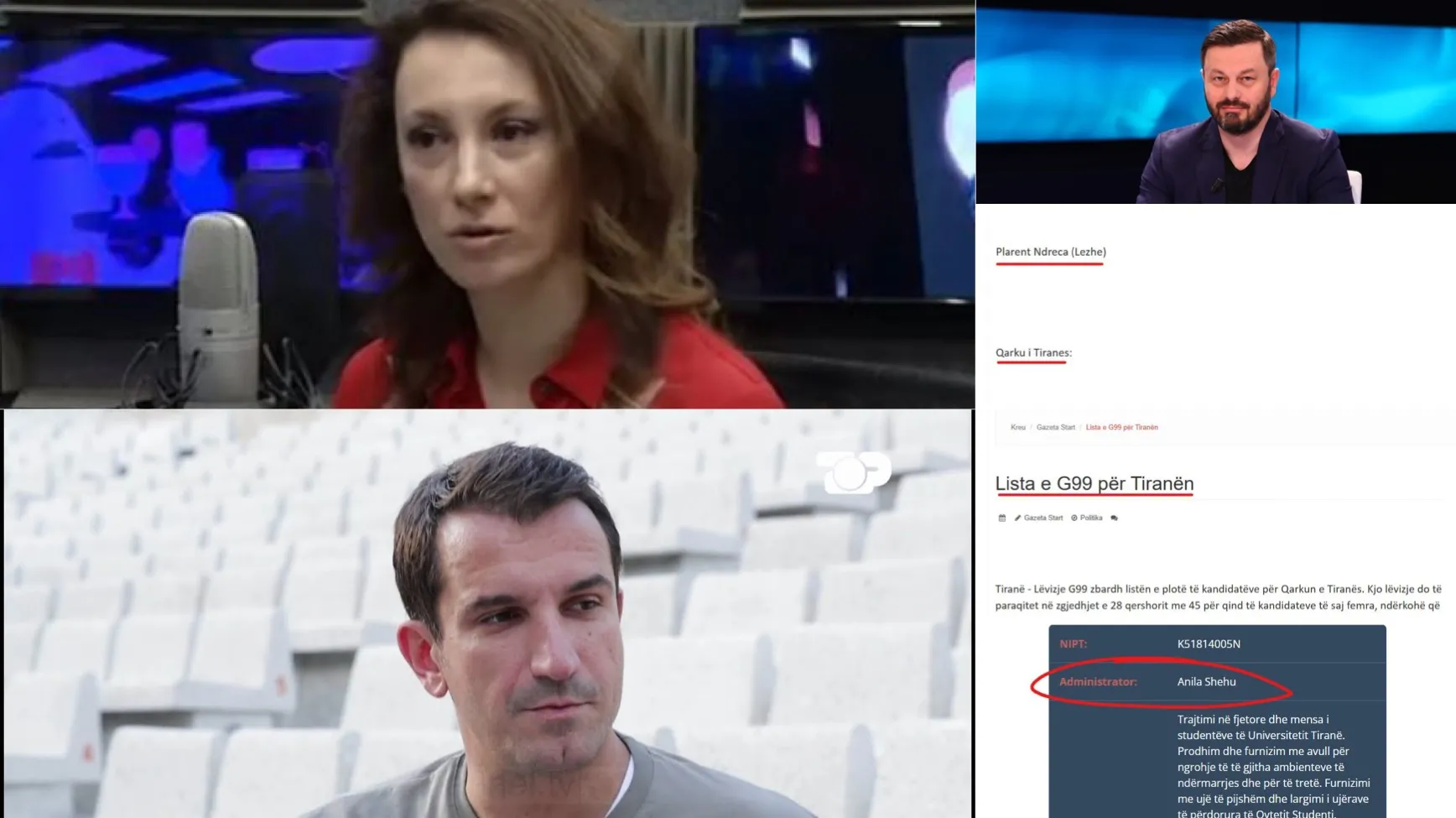 Lidhjet e Anila Shehut  të REZIDENCËS STUDENTORE me BORDIN dhe VELIAJN