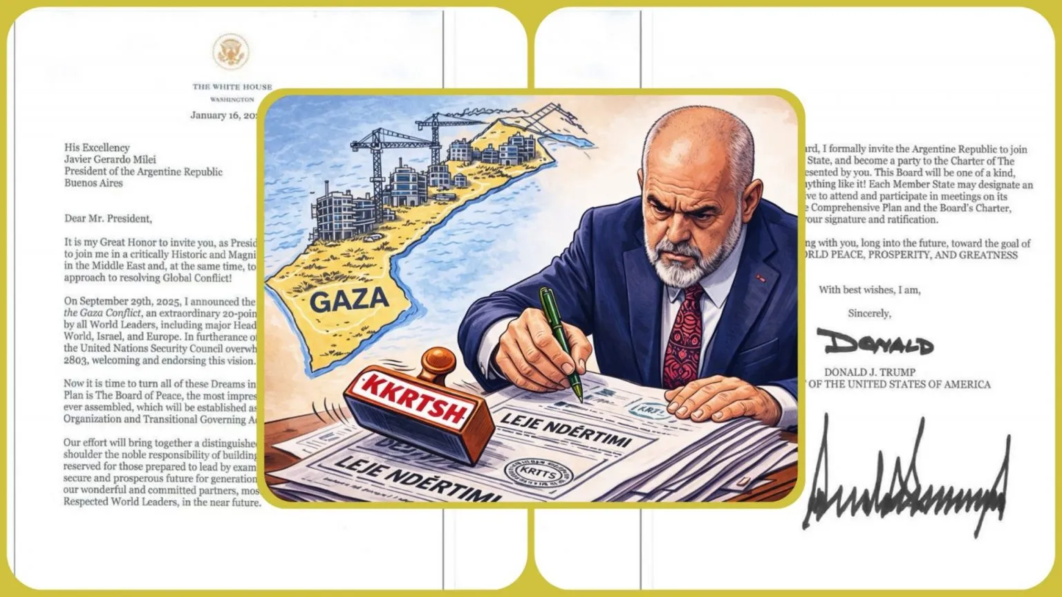 Rama te Bordi i Paqes për Gazën, do jap lejet e ndertimit.
