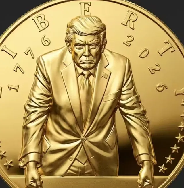 Trump me monedhë ari prej ari 24 karatësh