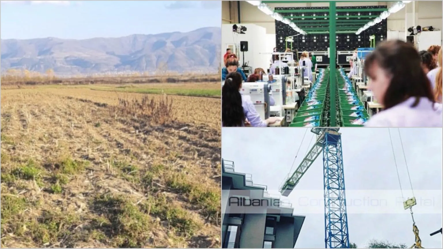 Bujqësia dhe industria në rënie të thellë